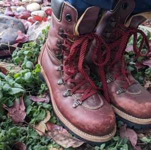 Sheboygan Vintage Leather Logging Boots Sz 9